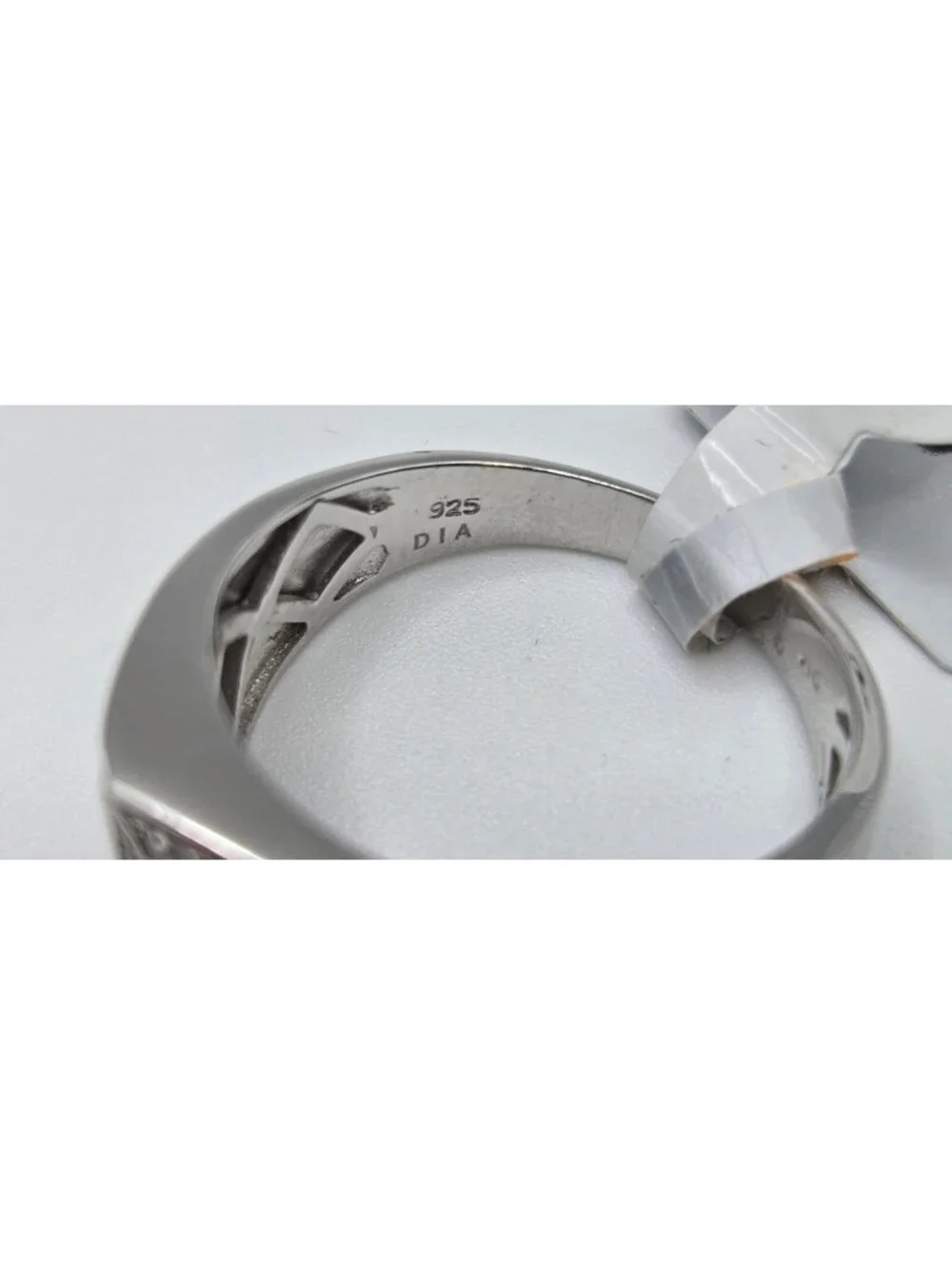 NEW Solid 925 Sterling Lab Diamond .50ctw, Mens Ring Size 10